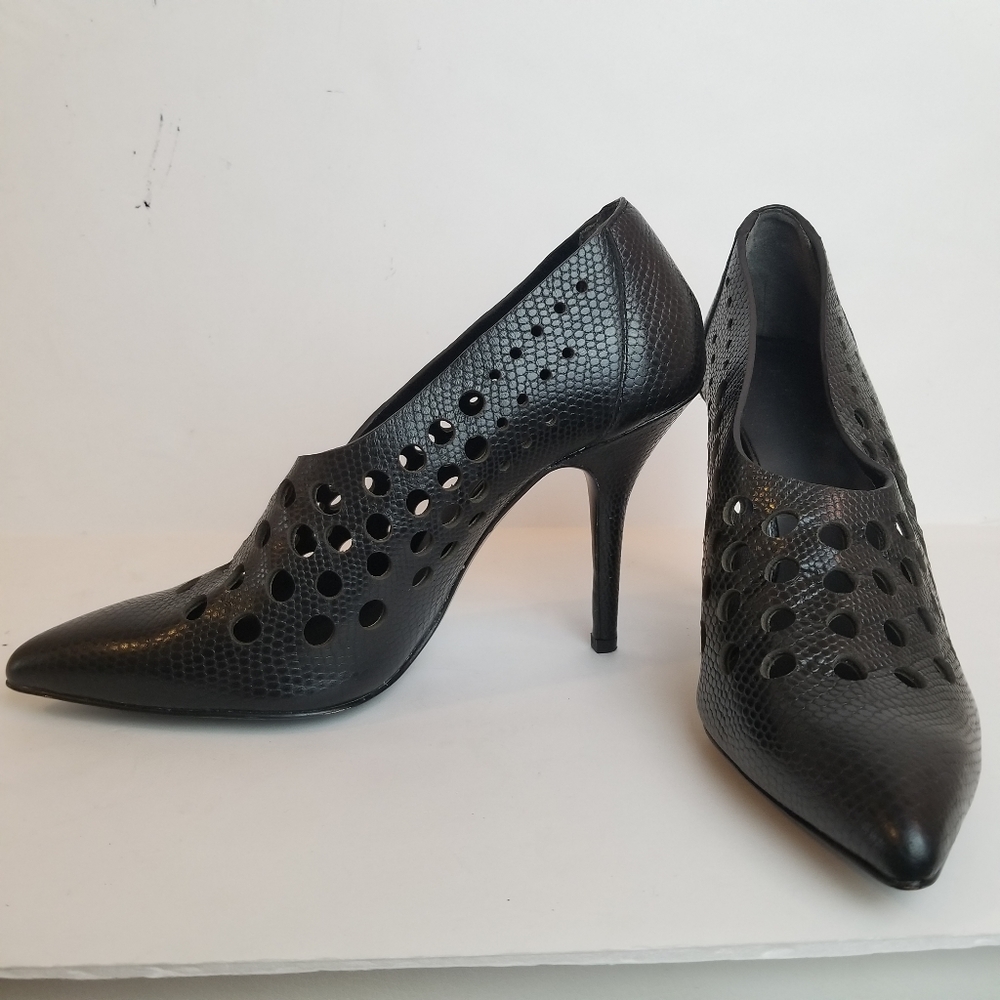 Alexander Wang Black Perforated Ankle Booties - Picture 5 of 8
